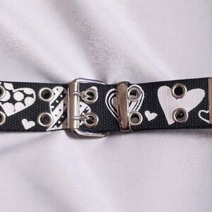 Unbranded Women's Black and Silver Belt